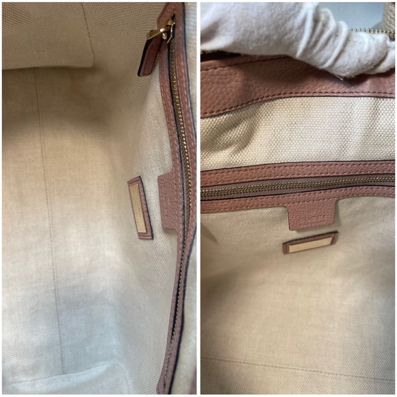 Gucci Pink Pebbled Leather Soho Tote Bag - Picture 15 of 16